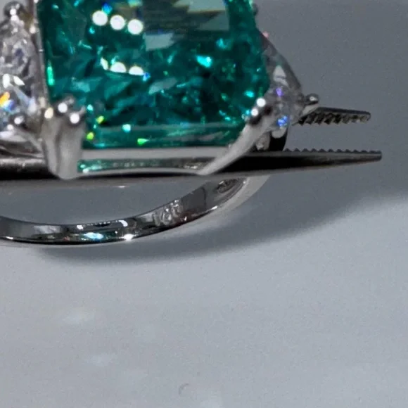 5ct Radiant Tourmaline Ring - Picture 12 of 14